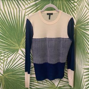 Rag & Bone Blue mixed fabric sweater